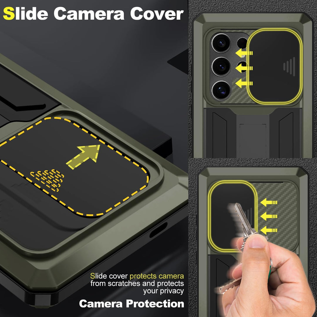 MIYIYQP Kompatibel mit Samsung Galaxy S24 Ultra 5G Handyhülle, Outdoor Powerful Hybrid Schutz stossf