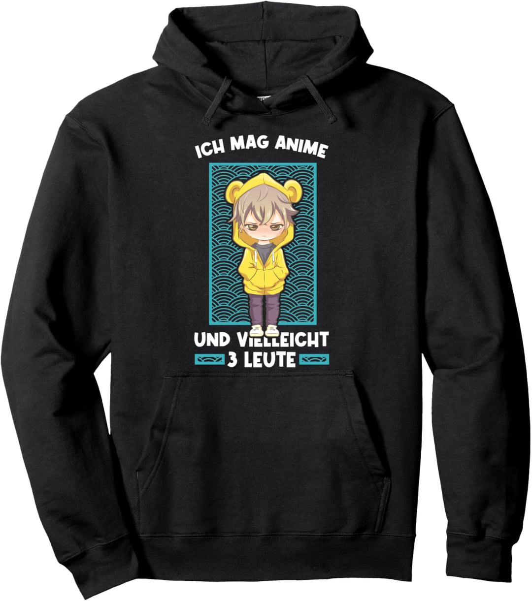 Ich Mag Anime Und Vielleicht 3 Leute Anime Merch Chibi Boy Pullover Hoodie