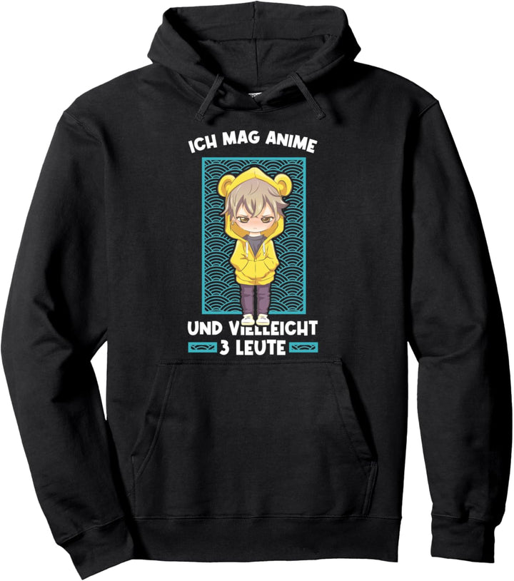 Ich Mag Anime Und Vielleicht 3 Leute Anime Merch Chibi Boy Pullover Hoodie