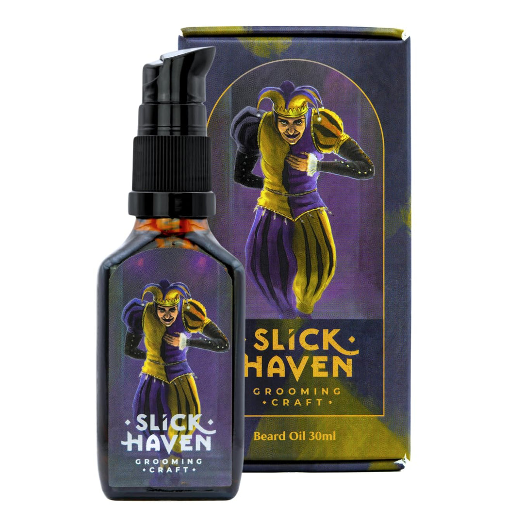 Royal Jester Bartöl 10ml / 30ml – zitrisch-würziger Duft mit Vanille – Handgefertigte Qualität, feuc