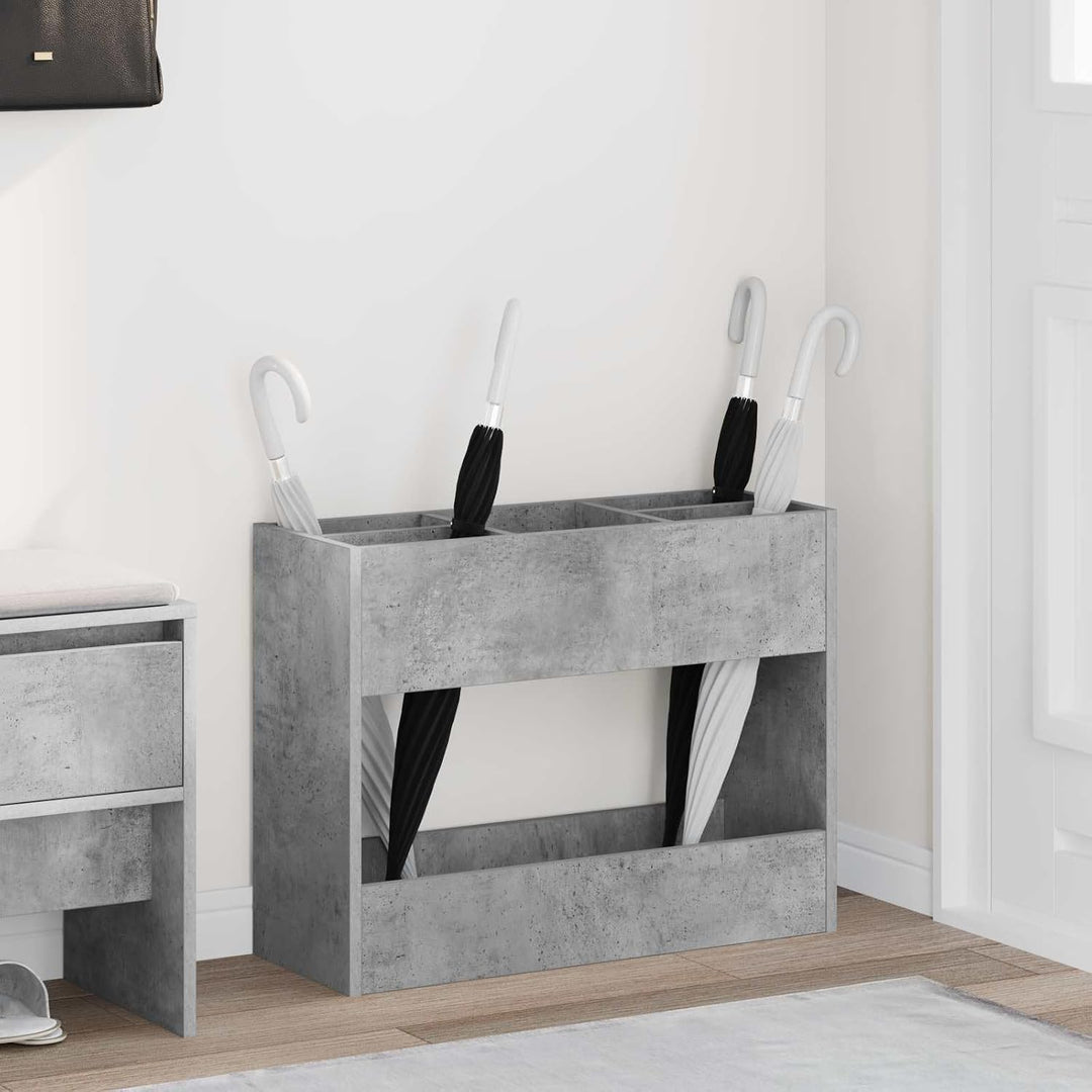 vidaXL Sonnenschirmhalter Beton Grau 65 x 24 x 50 cm Holzwerkstoff, Flur-Aufbewahrung, rechteckiger