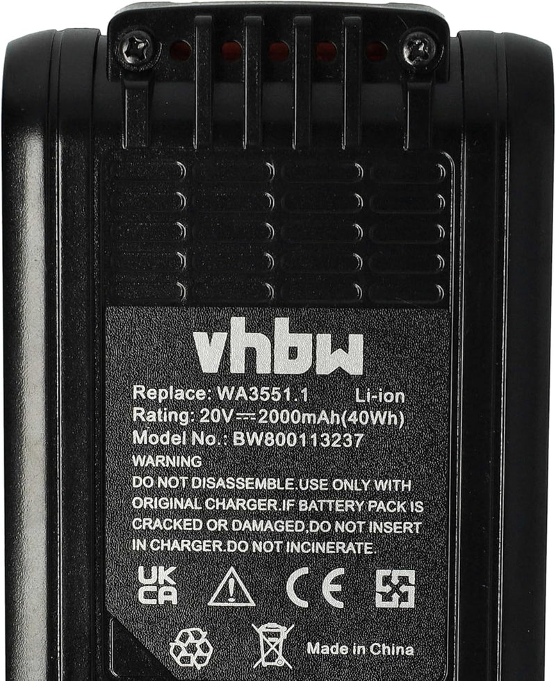 vhbw Akku kompatibel mit Worx WG629E.91, WG778, WG778E, WG778E.1, WG779, WG801E, WG891 Elektrowerkze