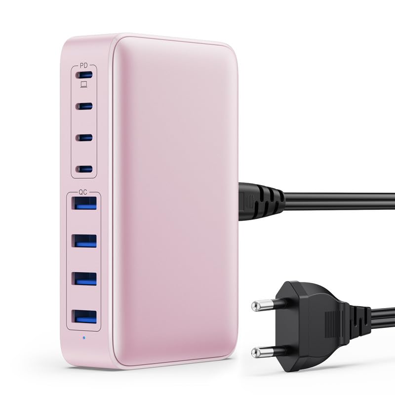 200W USB C Ladegerät, GaN III 8-Port USB Schnellladegerät PPS PD 65W Laptop Ladegerät Adapter USB C