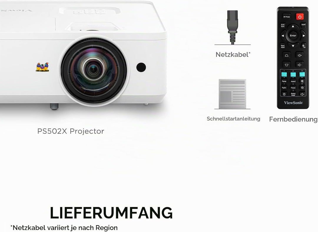 Viewsonic PA503S 3D Heimkino DLP Beamer (SVGA, 3.600 ANSI Lumen, HDMI, 2 Watt Lautsprecher, 1.1x opt