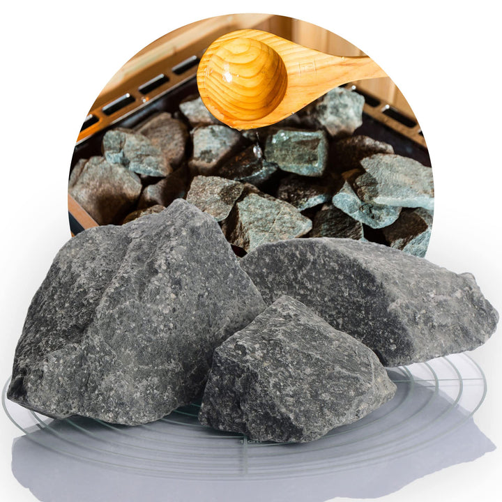 Deutsche Diabas Saunasteine 10 kg 5-8 cm, 5-11 cm oder 8-12 cm von Schicker Mineral, hochwertige Auf
