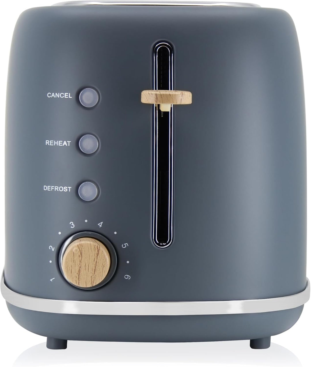 briebe Nordic Toaster mit breitem Schlitz, Toaster für 2 Scheiben, 6 Röststufen, Aufwärmfunktion, Ab