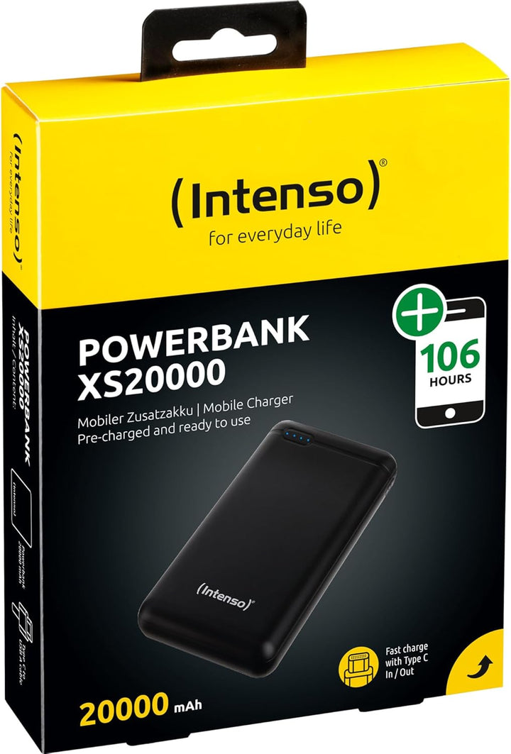 Intenso 7313550 Powerbank XS 20000, externes Ladegerät 20000mAh, geeignet für Smartphone/Tablet PC/D