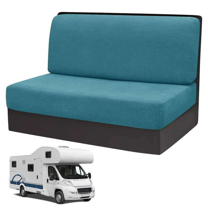 2 Stück Camper Kissenbezüge, 1 Set Spannbezüge Couch, RV-Sitzbezüge, Wohnwagen Polster, Sofa-Sitzkis
