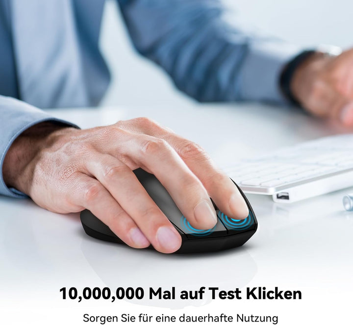 TECKNET Bluetooth Maus, 3200 DPI Kabellose , 24 Monate Batterielebensdauer, Mouse 6 Verstellbare Lev