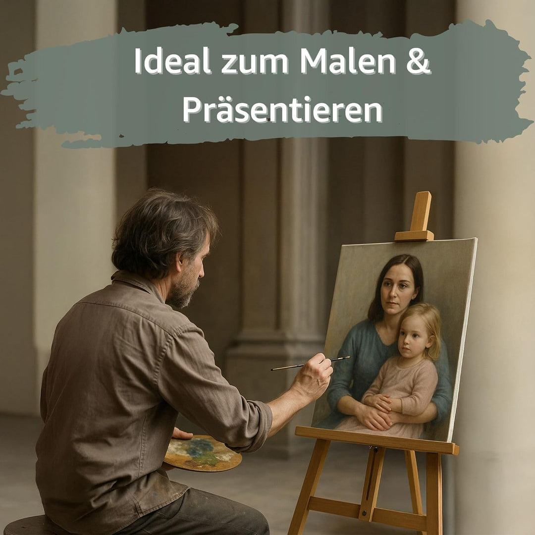 Staffelei Holz gross 150 cm - Leinwand Ständer Hochzeit Staffeleien Feldstaffelei höhenverstellbar H