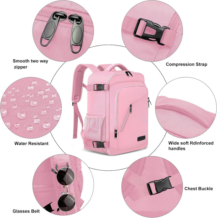Handgepäck Rucksack 40x20x25 für Ryanair Klein Reiserucksack für Damen Handgepäck Flugzeug Rucksack