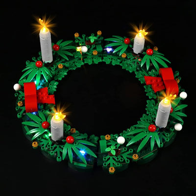 LocoLee Led Licht Set Kompatibel mit Lego Adventskranz, Led Beleuchtungs Set Compatible with Lego 40