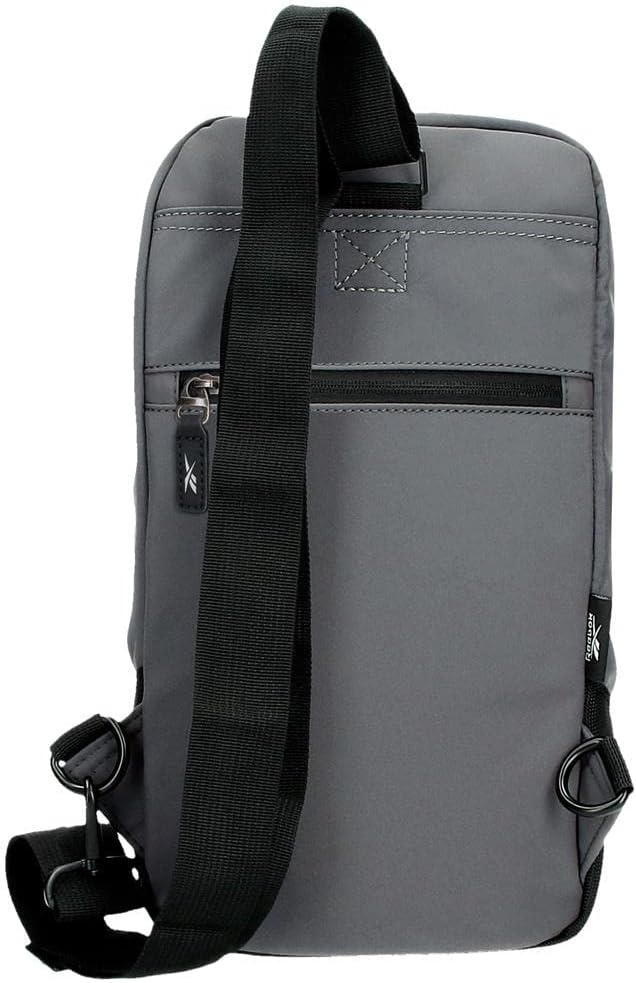 Reebok Newport graue Umhängetasche 18x35x9 cm Polyester bandolera cruzada Grau, bandolera cruzada Gr