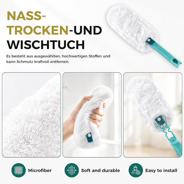 4 Stück Staubwedel für Leifheit SUPERDUSTER 4p Leifheit Duster, 4p Leifheit Duster