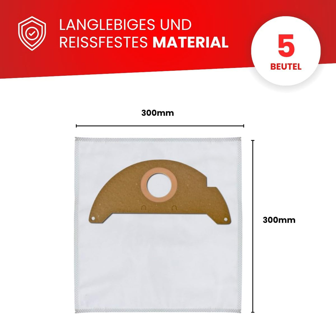 Invest - Staubsaugerbeutel Ersatz, Filtertüten Beutel Kompatibel mit Kärcher: A 2003, A 2004, A 2014