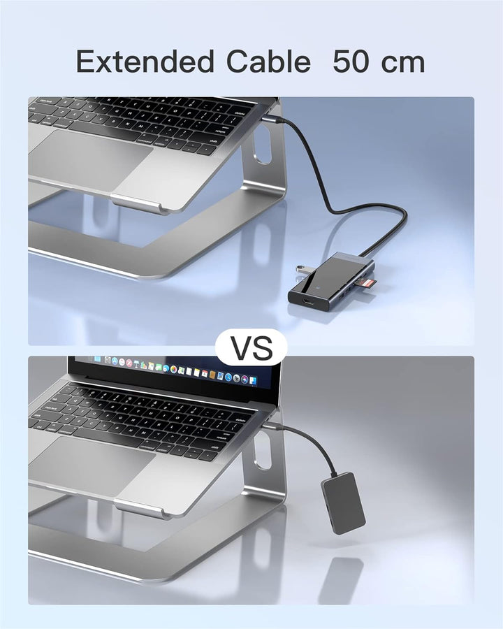 Inateck USB C Hub mit 10 Anschlüssen, USB 3.2 Gen 2 Geschwindigkeit, 50 cm Kabel, HB2026