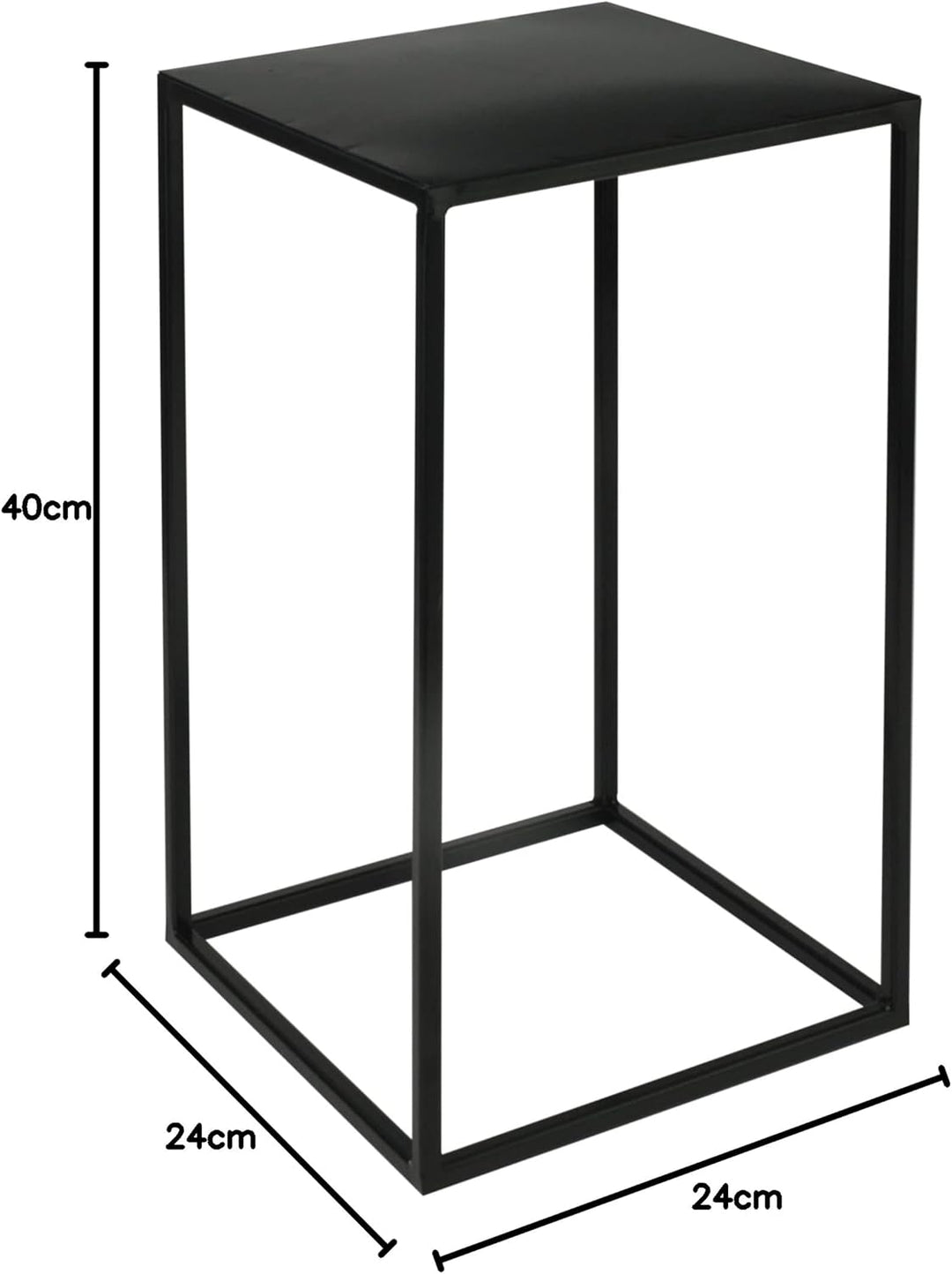 Metall Blumenständer Ständer für Blumentopf Modernes Loft Industriell Plant Stand (Schwarz), Schwarz
