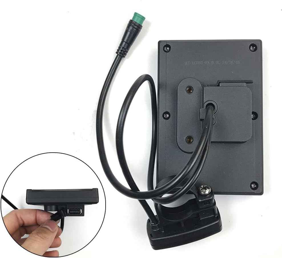 SPORTARC Elektrischer Geschwindigkeitsmesser E-Bike KT-LCD3U LCD Display Meter mit USB Buchse 24/36/
