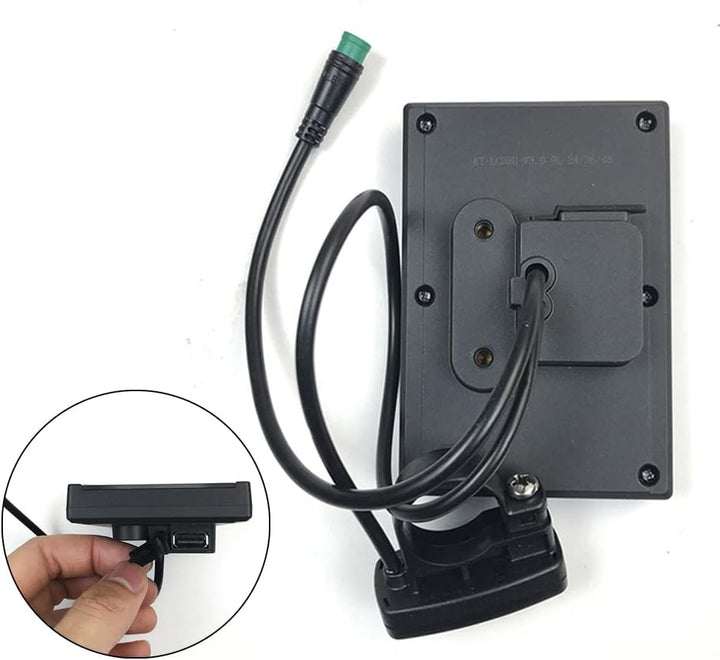 SPORTARC Elektrischer Geschwindigkeitsmesser E-Bike KT-LCD3U LCD Display Meter mit USB Buchse 24/36/