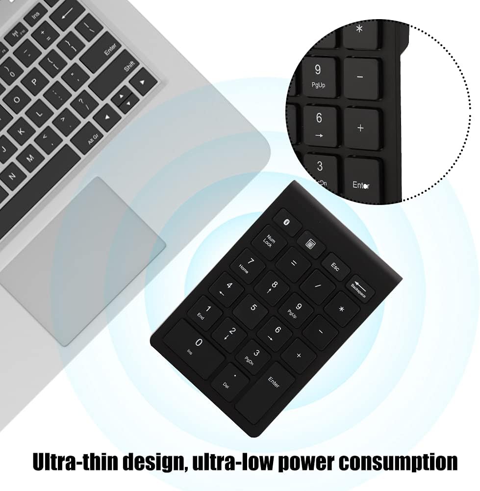 Goshyda 22 Tasten Numerisches Tastenfeld, Bluetooth Wireless Keyboard, Portable Financial Accounting