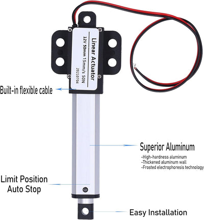 Linearantriebe, 12 V DC Eingangsspannung interner Endschalter wasserdicht, korrosionsbeständig, für