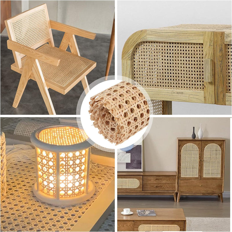 AYYDS Wiener Geflecht, Rattan Gurtband PE Rattan Geflecht, Handgemachtes Rattan Kunsthandwerk für DI