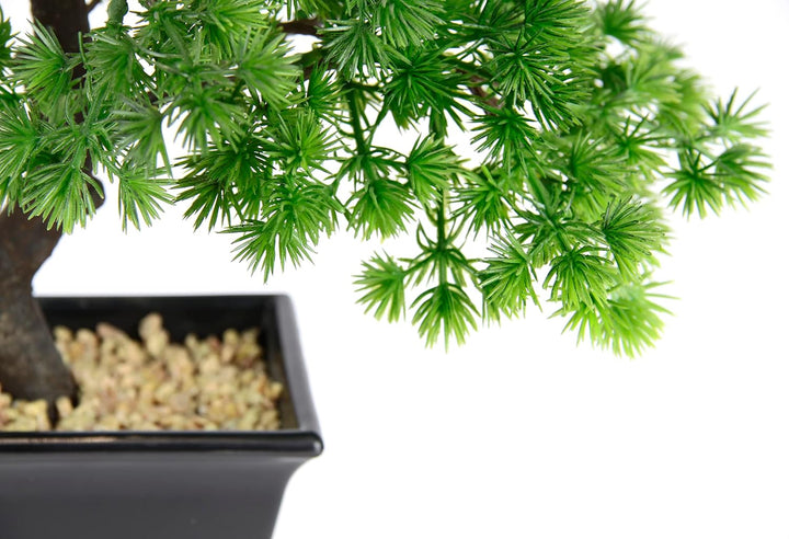 Künstlicher Bonsai Baum in Schale aus Kunststoff Japanische Deko Pflanze für Dekoration Wohnung Schl