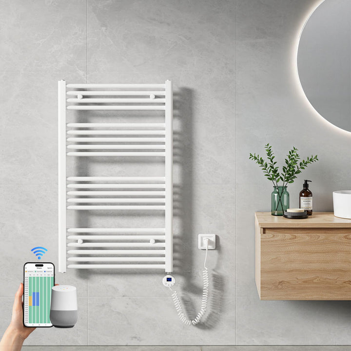 Heilmetz Handtuchheizkörper Elektrisch 1000 x 600 mm, Smart WiFi Thermostat Elektrischer Badheizkörp