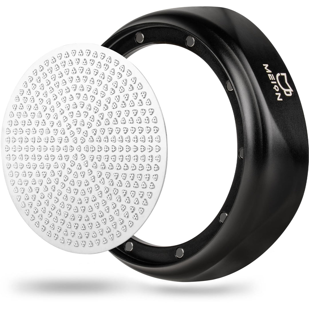 MEION Espresso-Dosiertrichter und Puck-Sieb-Set, magnetischer Kaffeetrichter, wiederverwendbarer Esp