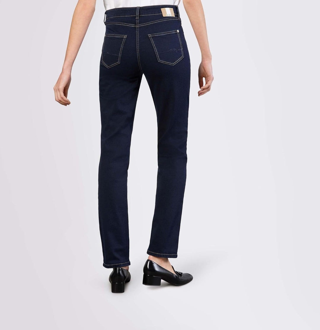 MAC Jeans Damen Jeans Hose Melanie Stretchdenim Grey 34W / 28L Dark Rinsewash (D801), 34W / 28L Dark