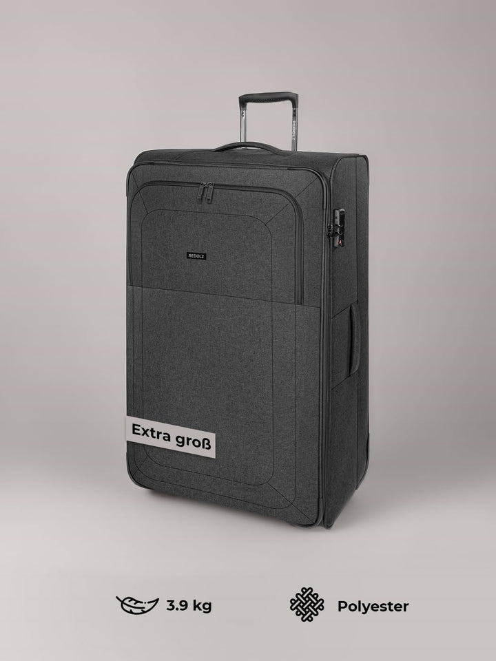 REDOLZ XL Jumbo 2-Rollen Koffer sehr gross 52 x 32 x 90 cm [Sondergrösse] Check-in Trolley mit TSA-S
