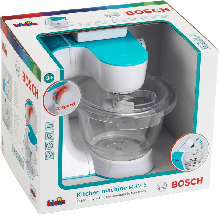 Theo Klein Bosch Küchenmaschine I Batteriebetriebene Küchenmaschine mit 2 Geschwindigkeitsstufen I M