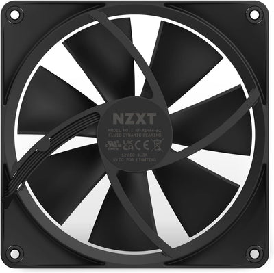 Nzxt F140 RGB Fans - RF-R14SF-B1 - Erweiterte Anpassung der RGB-Beleuchtung – Flüsterleise Kühlung –