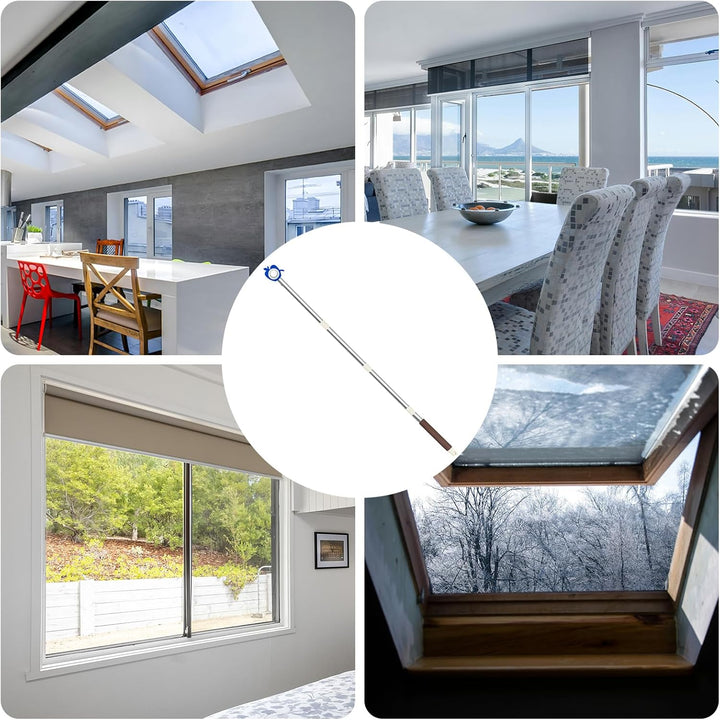 Dachfenster Stange zum Öffnen Fenstergriff Verlängerung - Dachfenster Öffner Stange, Edelstahl Fenst