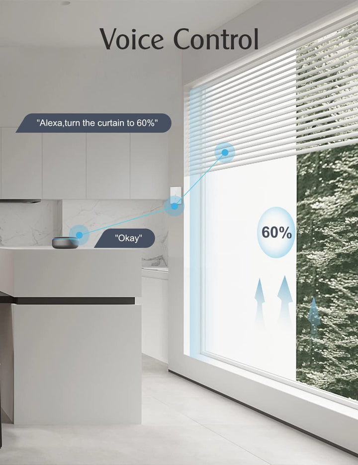 [6.1 Gen.] Smart Rolladenschalter, Maxcio Jalousieschalter mit Steuerbare LED, Kompatibel mit Alexa