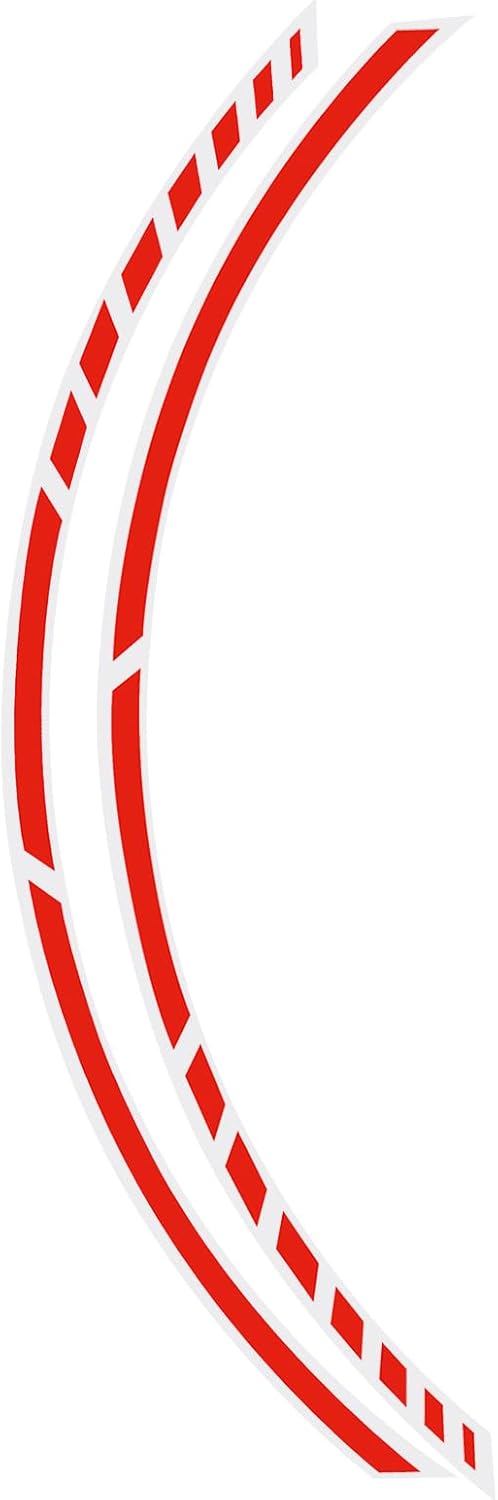 FOLIATEC PIN Striping Racing Felgenrandaufkleber Motorrad Zierstreifen Felgen Aufkleber, neon rot, N