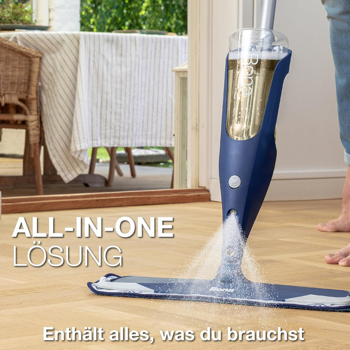 Bona Bodenwischer mit Sprühfunktion für geöltes Parkett und geölte Holzböden, Parkettreiniger Spray