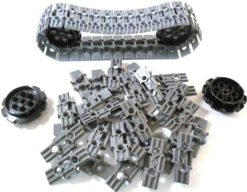 Lego® Technic Verbindungen und Kettenrad Pack - 60 Stück Kettenglieder Grau 4 Stück Räder | Ersatzte