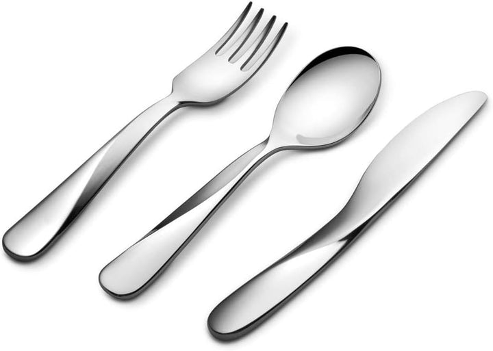 Alessi, Giro Kids collection UNS06S3, Kinderbesteckgarnitur aus Edelstahl 18/10 bestehend aus: Gabel