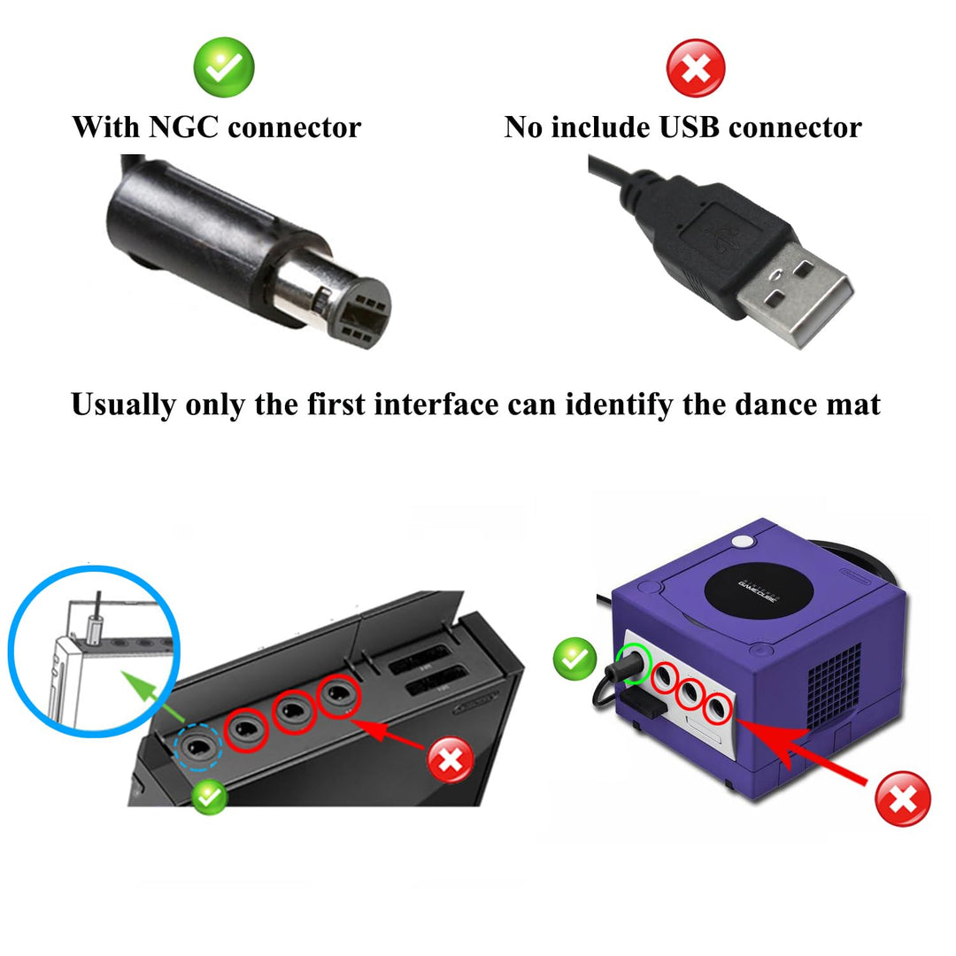 OSTENT Rutschfeste Dance Pad Tanzmatte für Nintendo Wii Gamecube NGC Konsole Dance Revolution DDR Vi