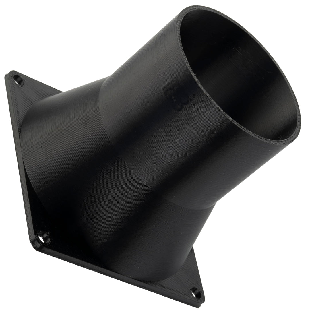 AERZETIX Quadratisch-Rund-Adapter für Luftstrom für Lüftungskanal 80x80 mm Ø58 mm aus ABS-Kunststoff