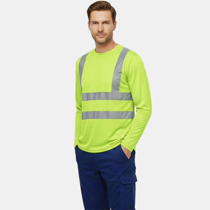 HYCOPROT Warnschutz T-Shirt Warnweste Reflektierend Warnweste Atmungsaktiv Leicht Kurzarmshirt Kurza