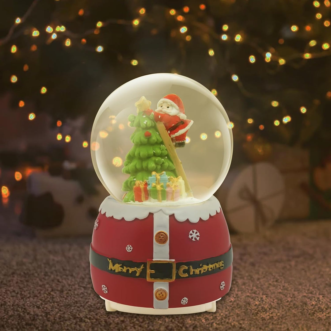 Daixilan Weihnachten Schneekugel Laterne Musical, Schneekugeln Weihnachten mit Musik, Glitter Schnee