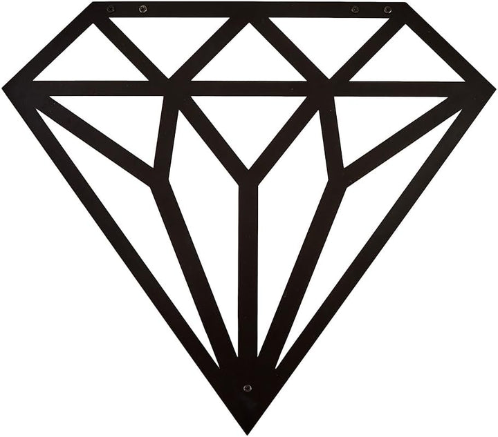 Hansmeier Wanddeko aus Metall | 42 x 48 cm | Metalldeko | Deko Industrial | Motiv Diamant, Diamant