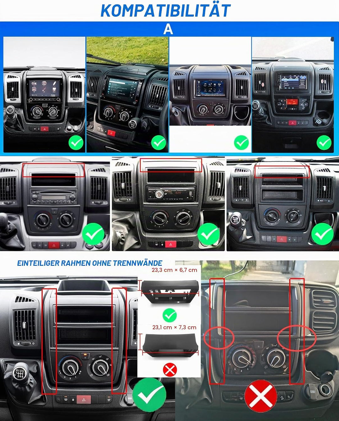 CAMECHO 6G+128G 8 Core Android 15 Autoradio für FIAT Ducato 3/Peugeot Boxer 2/Citroen Jumper 2 mit N