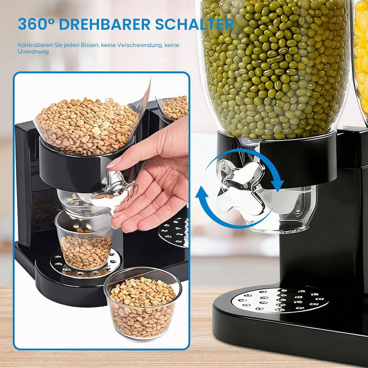 Cereal Dispenser Countertop 2L, Luftdichter Müslispender für die Organisation des Küchenvorratsraums