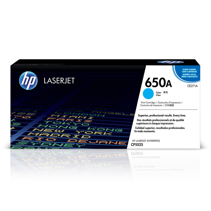 HP 650A Cyan Original LaserJet Tonerkartusche, Cyan