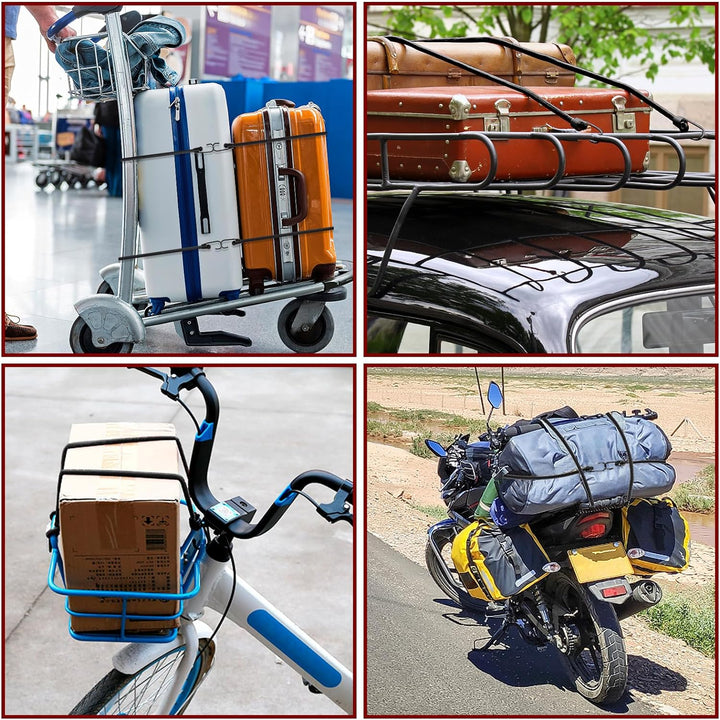 TaoTazon Spanngummi mit Haken, Expander mit Haken 12 Stück, Verschiedene Universalgrössen Gepäckspan