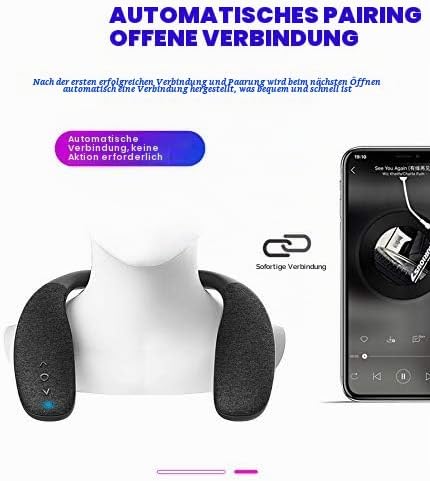 QiCheng & LYS Halsband Bluetooth Lautsprecher, Companion Schwarz, Tragbar Drahtlos, Hervorragende Au