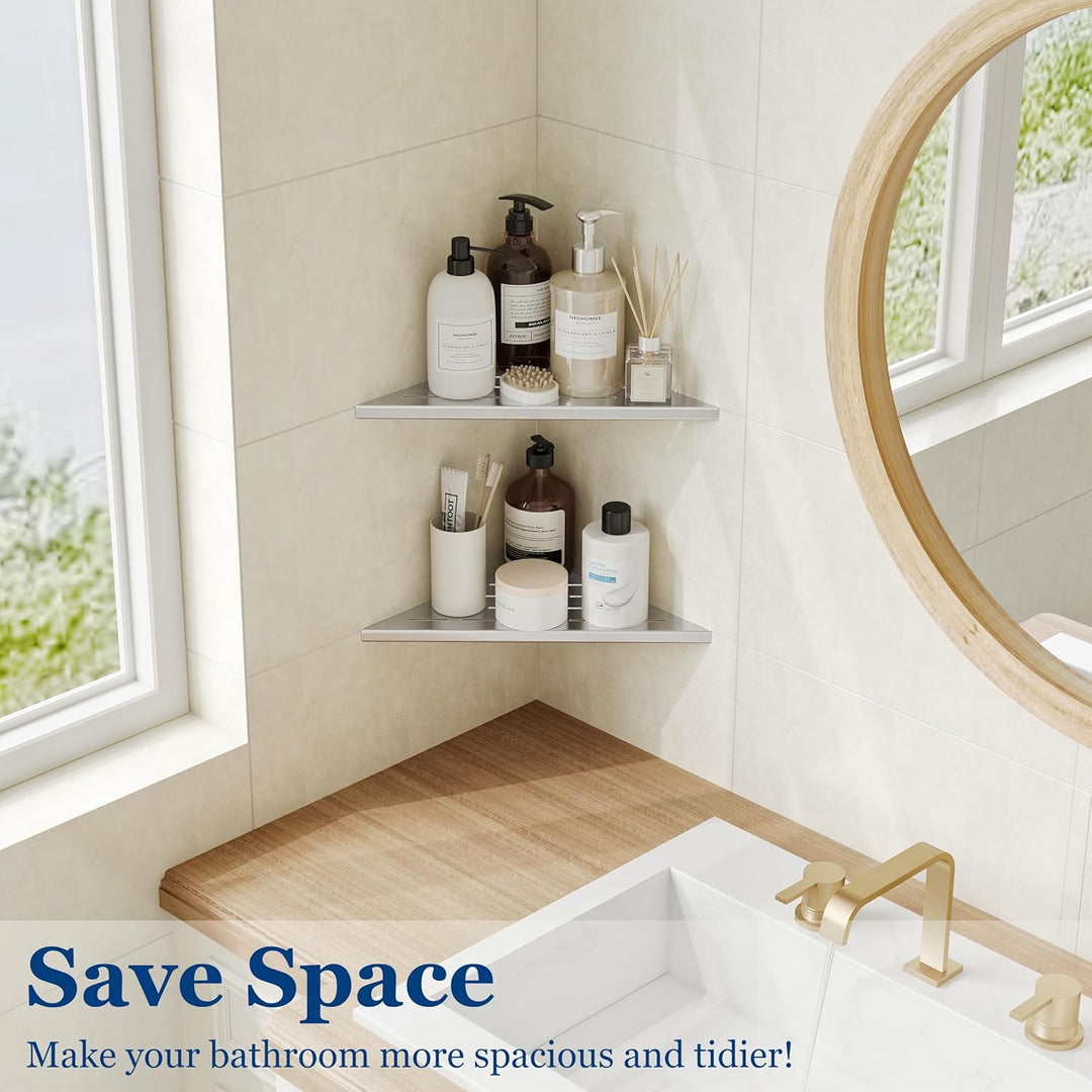 Neodrain Duschablage Eckregal Edelstahl Duschregal Ecke Fliesen Eingelassen für Badezimmer Küche 254